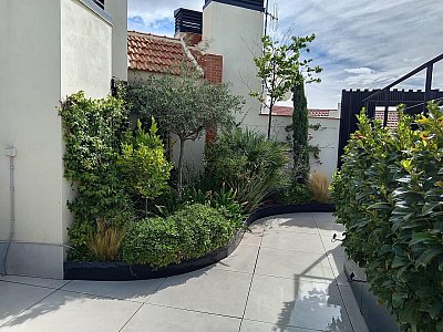 Diseño de terraza ajardinada